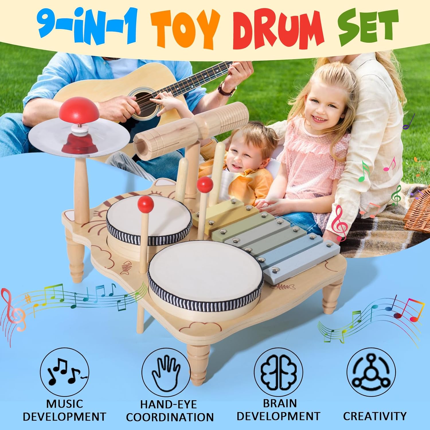 Wooden Xylophone Drum Set For  - đánh giá và giá Musical Instrument Harmonium
