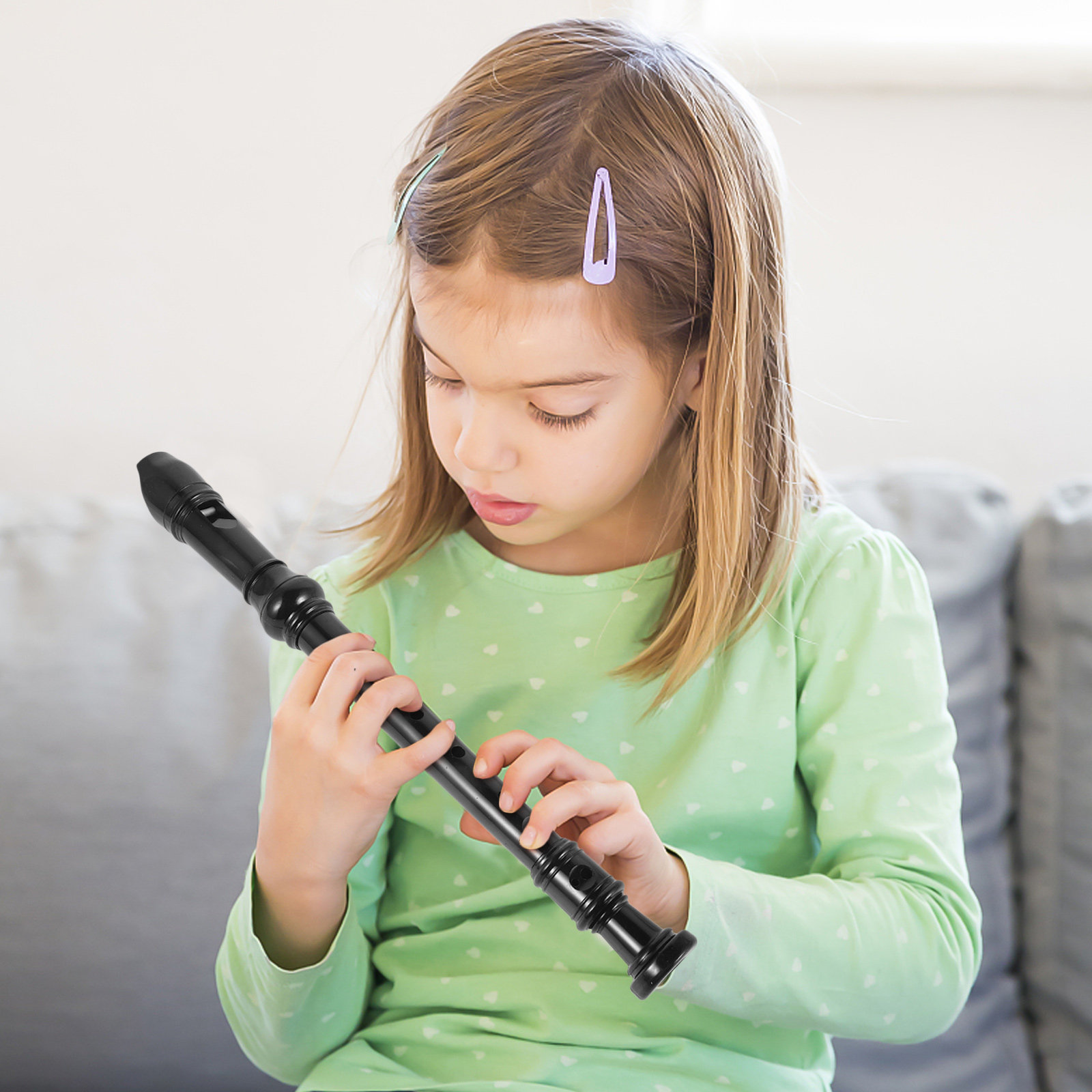 Black Transparent 8 Hole Sopra - đánh giá và giá Soprano Recorder Plastic